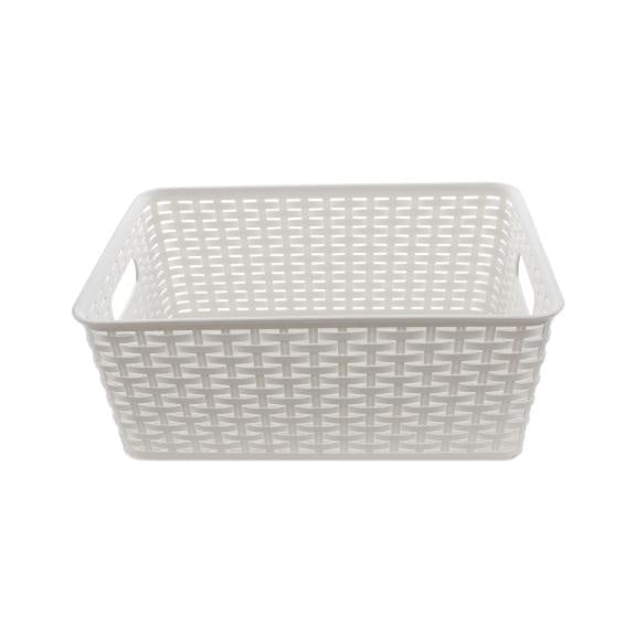 ba413white - Rattan Basket Small White
