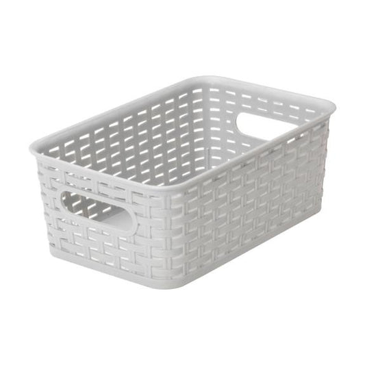 ba413grey - Rattan Basket Small Grey