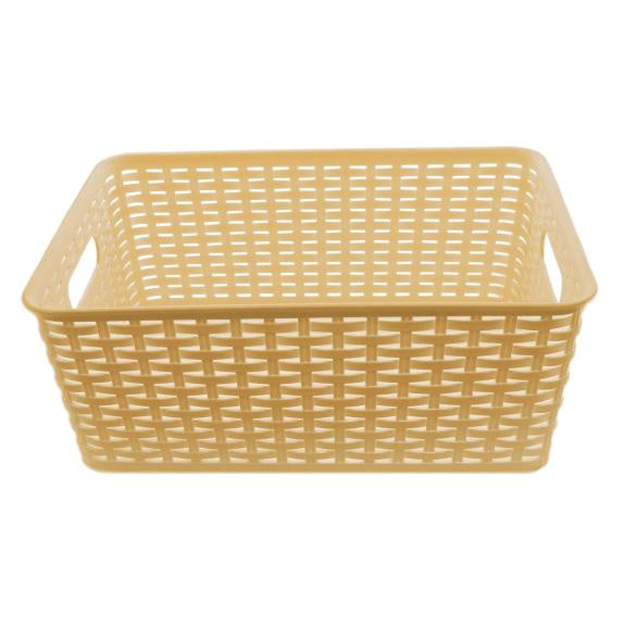 ba425beige - Rattan Basket Medium Beige