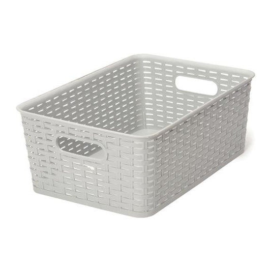 ba426white - Rattan Basket Large White