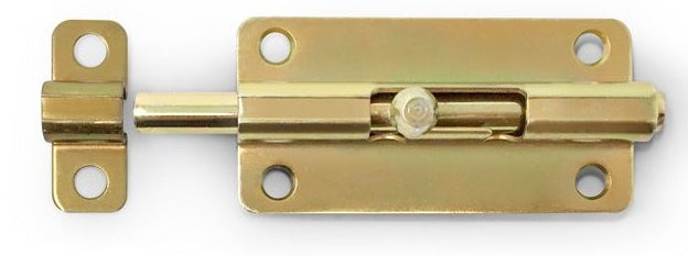 GT-BO4 - BARREL BOLT-BRASS PLATED -4"