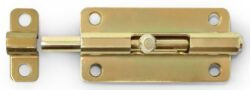 GT-B06 - BARREL BOLT-BRASS PLATED -6" - EXTRA HD