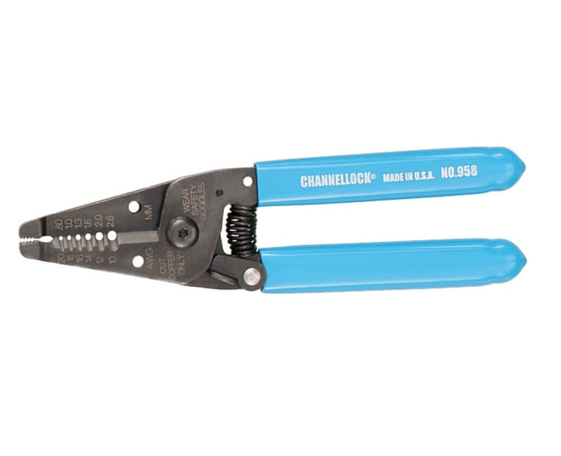 CHL958 - 6 1/4" WIRE STRIPPER-CUTTER W/ SPRING, 10-20 AWG