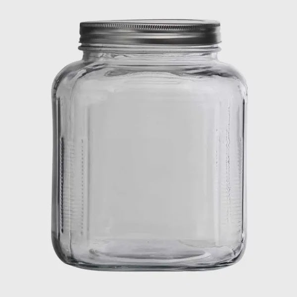 85725AHG17 - Anchor Hocking 1gal Cracker Jar w Brushed Metal Lid