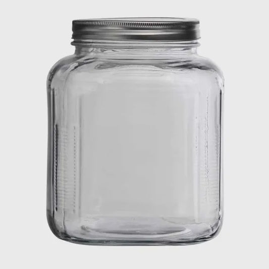 85725AHG17 - Anchor Hocking 1gal Cracker Jar w Brushed Metal Lid