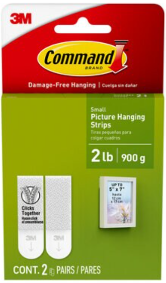 3M-17202D - PICTURE HANG STRIPS – SMALL – 2 SETS