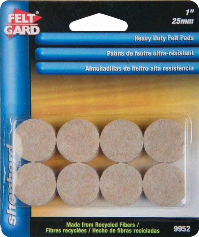 SH9952-CD16 - FELT GARD PADS-H.D.LIGHT BROWN  – 1″