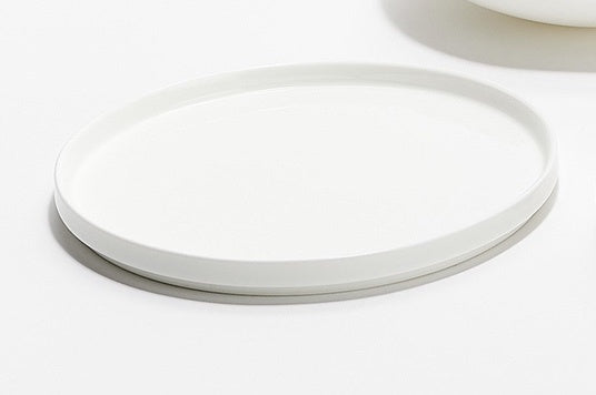 VK-00484 - Vikko - Aidan, White Stackable Bone China, Round Plate 6.5''