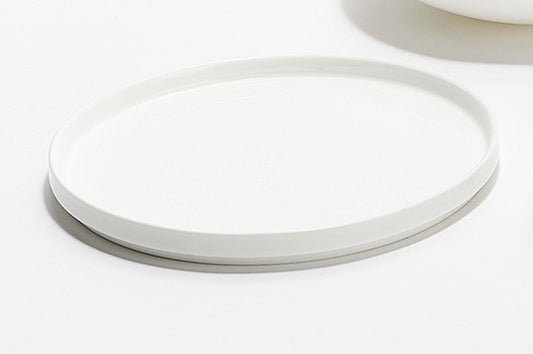 VK-00484 - Vikko - Aidan, White Stackable Bone China, Round Plate 6.5''