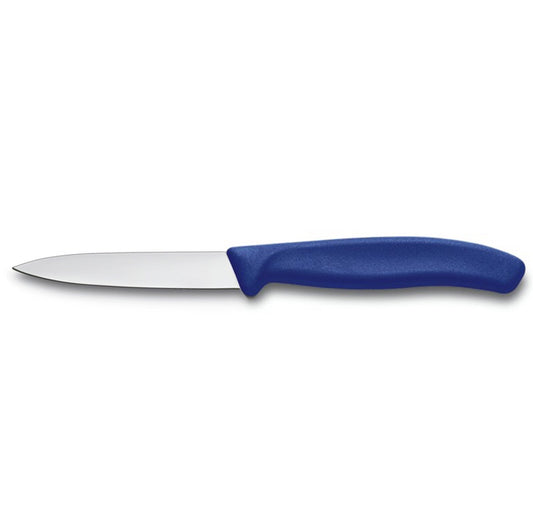 6.7702/42605 - Swiss Classic Paring Knife, Straight, Spear Tip, 4"", Blue
