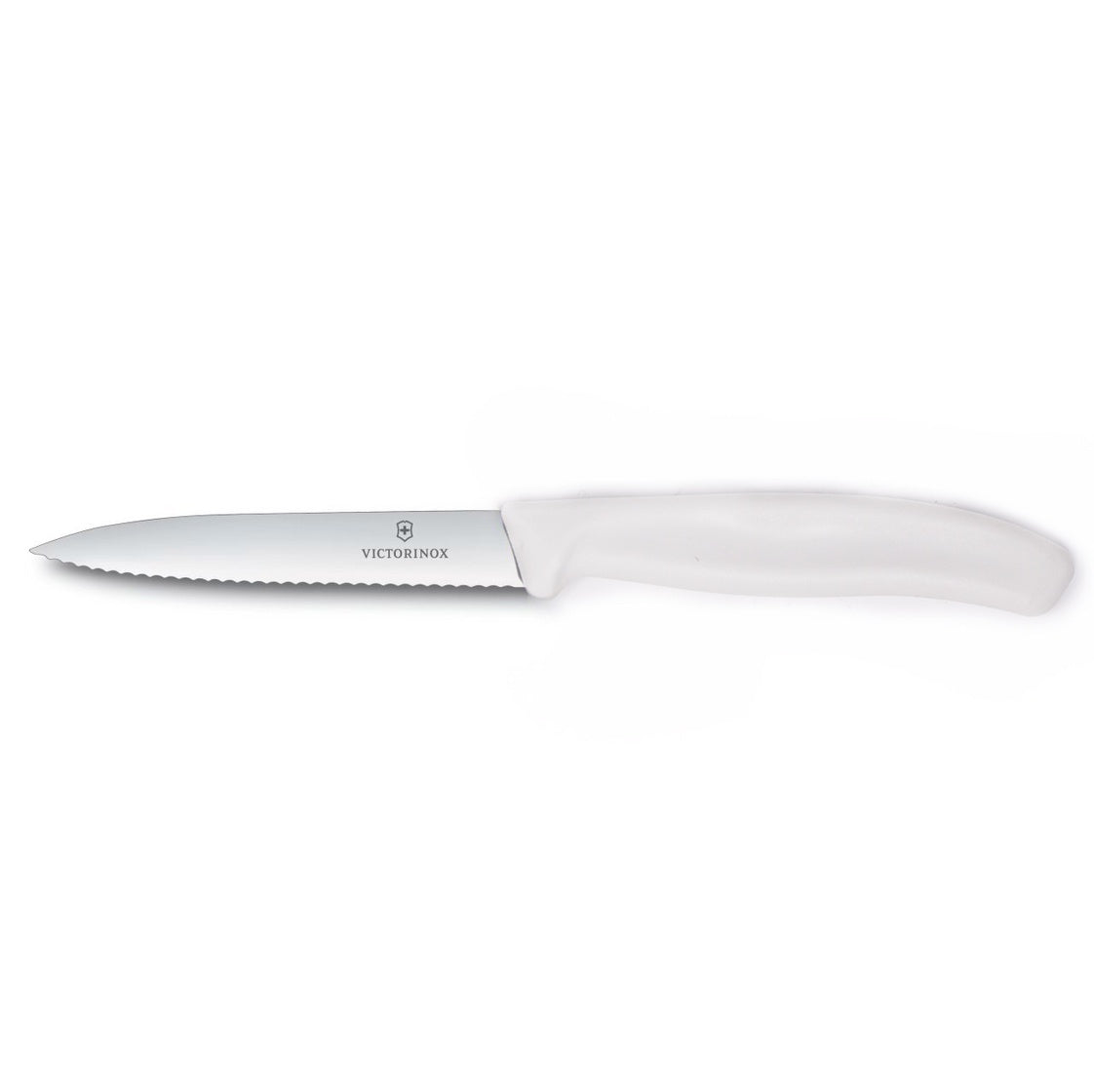 6.7737 - Swiss Classic Paring Knife, Serrated, Spear Tip, 4, White