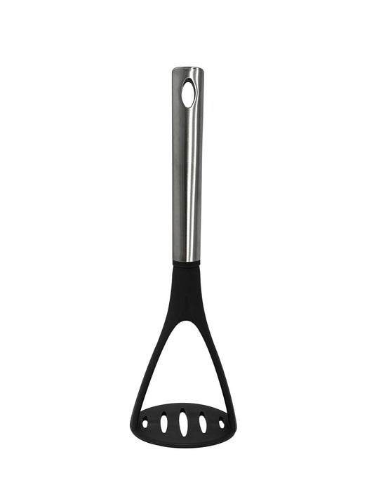 M8573/F - Millvado - Nylon Utensils SS Handle, Potato Masher, Black,11""