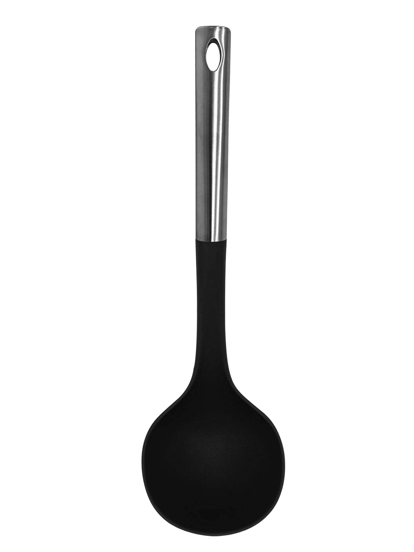 M8573/E - Millvado - Nylon Utensils SS Handle, Soup Ladle, Black, 13""