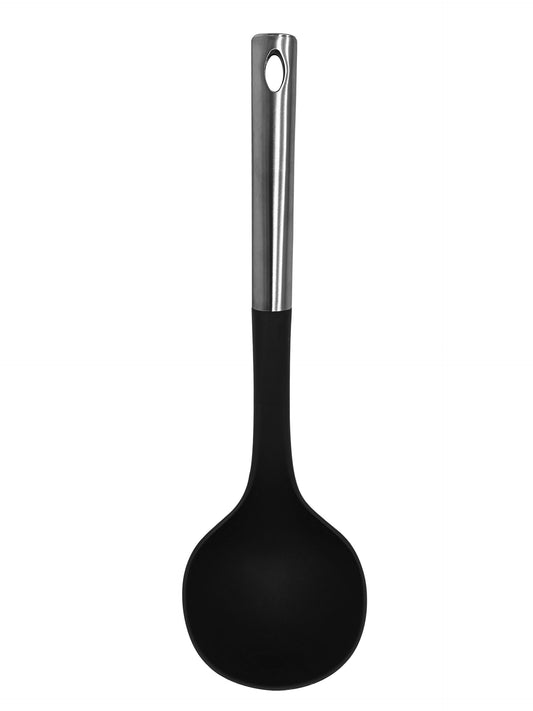 M8573/E - Millvado - Nylon Utensils SS Handle, Soup Ladle, Black, 13""