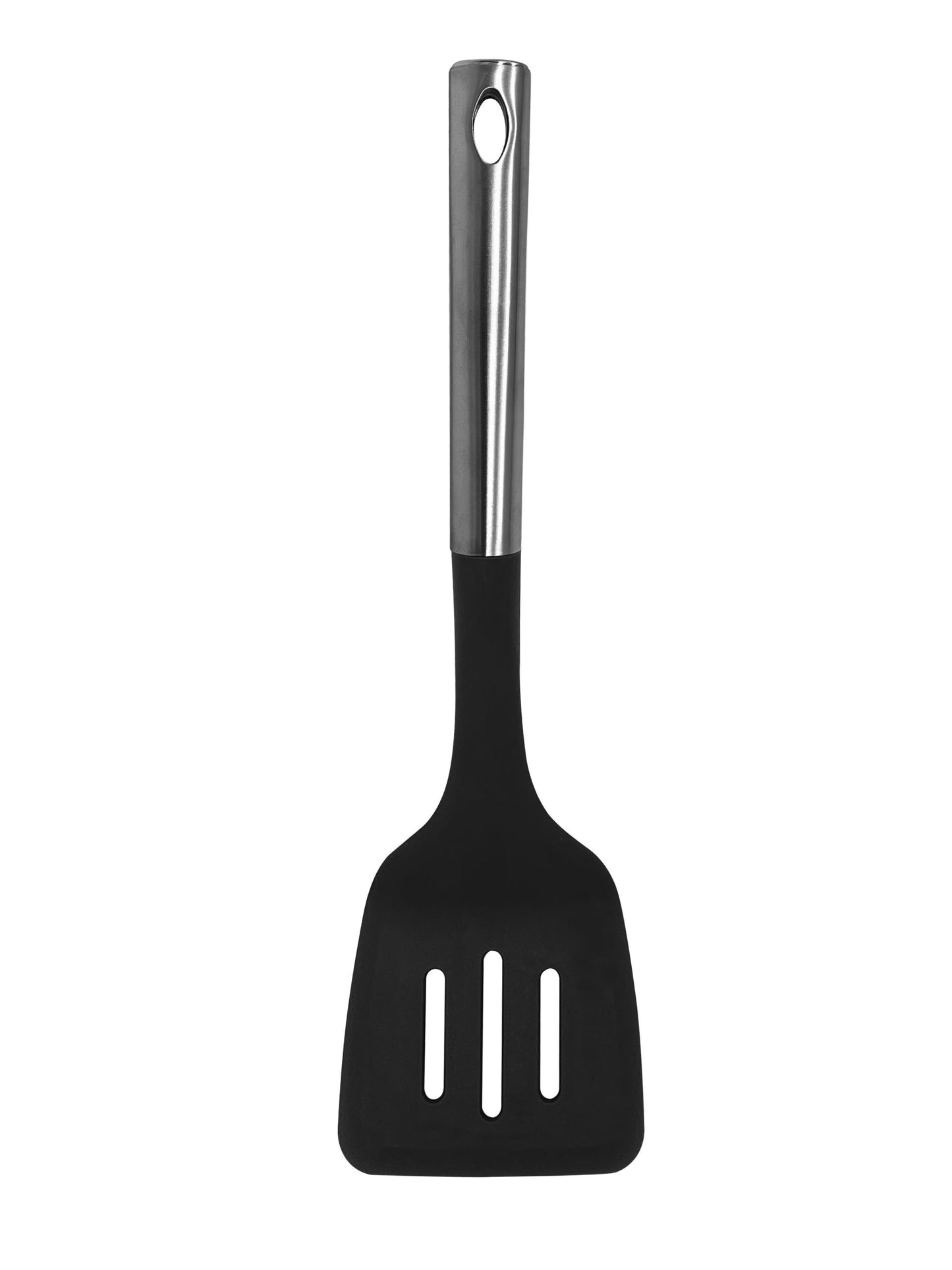 M8573/D - Millvado - Nylon Utensils SS Handle, Slotted Turner, Black,13.5''