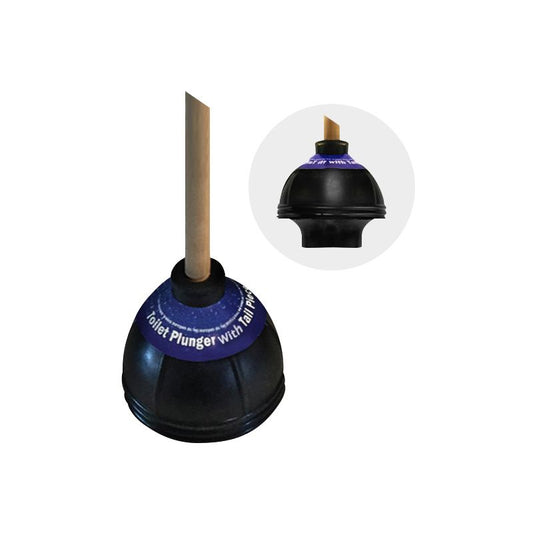 PLN01 - 5-3/4" Pro Toilet Plunger with 21" Wood Handle