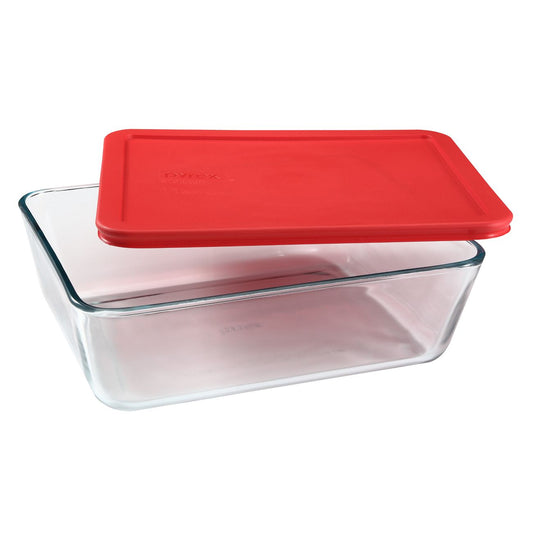 1075451 - Pyrex 11c Glass Storage Rect w Red Lid