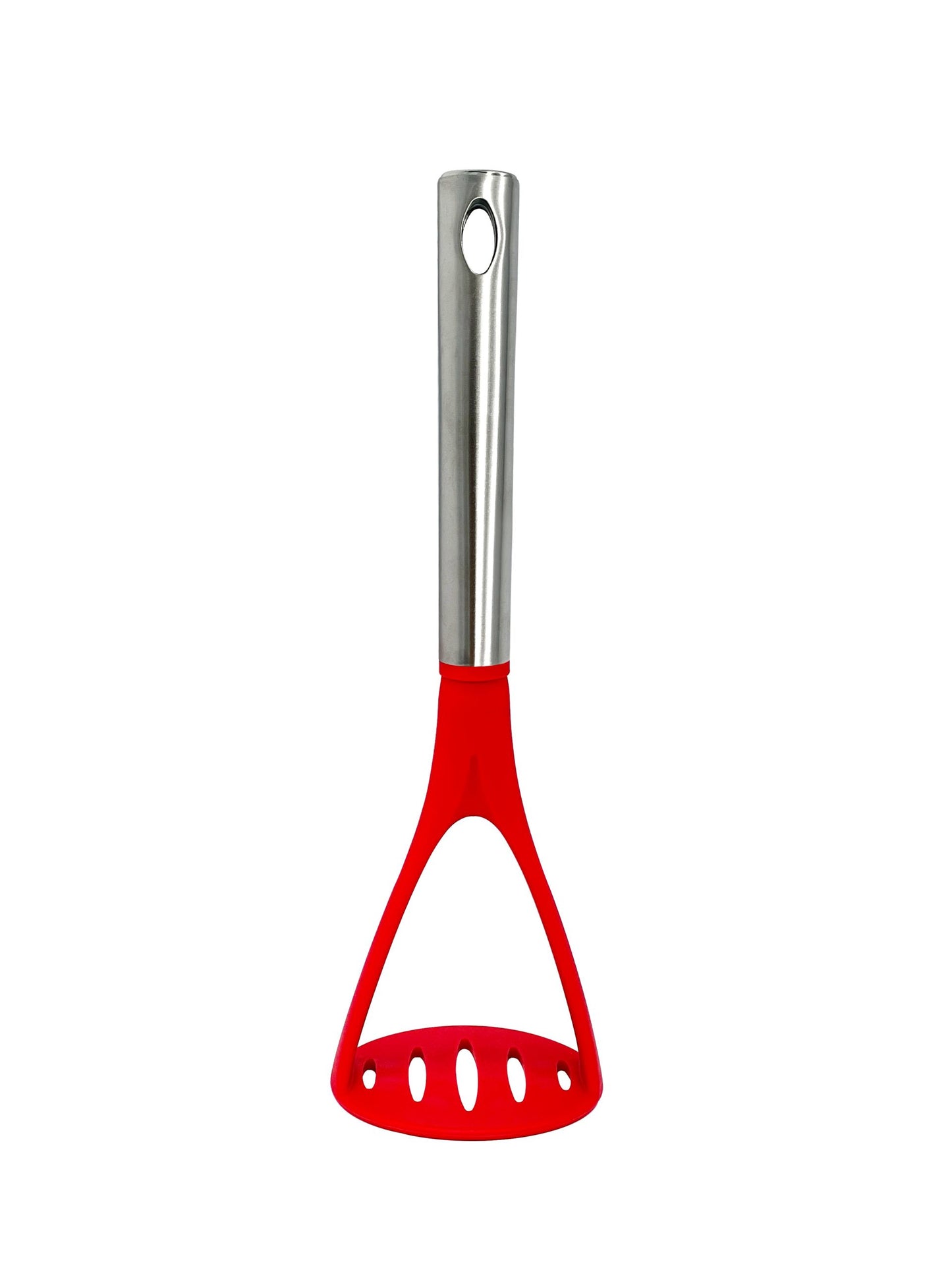 M8571/F - Millvado - Nylon Utensils SS Handle, Potato Masher, Red, 11.5""L,