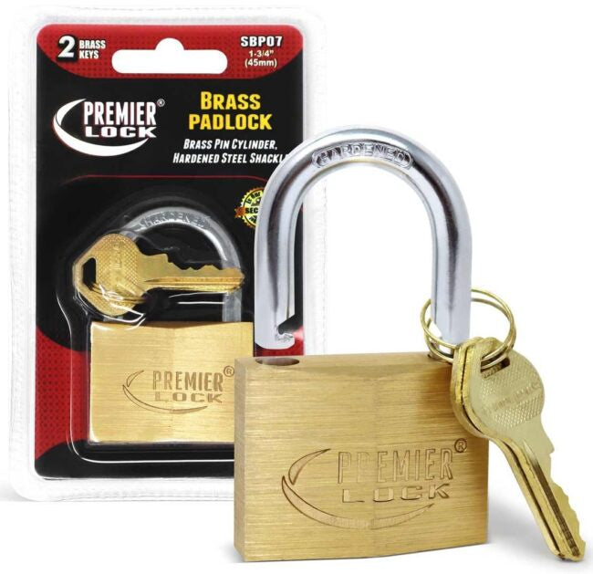 GT-SBP07 - PADLOCK-BRASS-KEYED DIFFRENTLY 1.75"