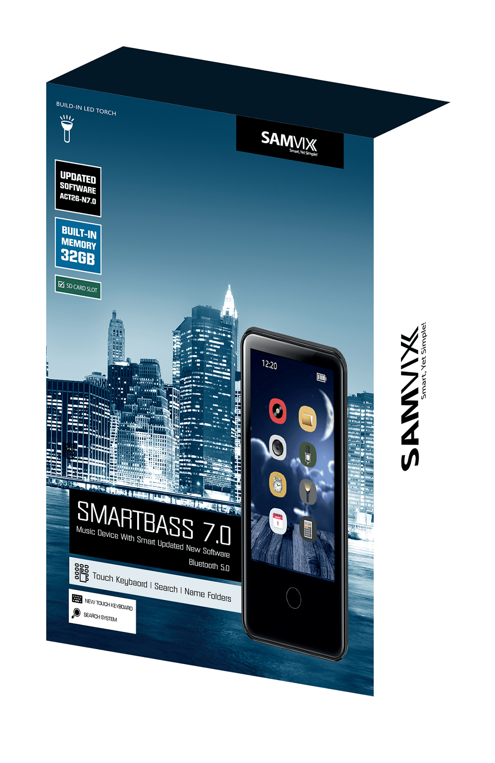 SAMVIX SMARTBASS 7.0 32GB MP3 PLAYER - BLACK