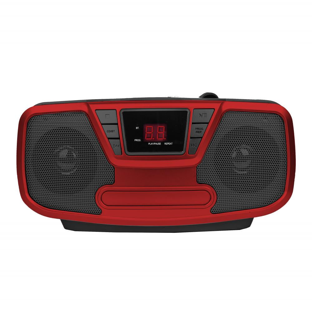RIPCDB232BTR - CD BOOMBOX WITH BLUETOOTH RED