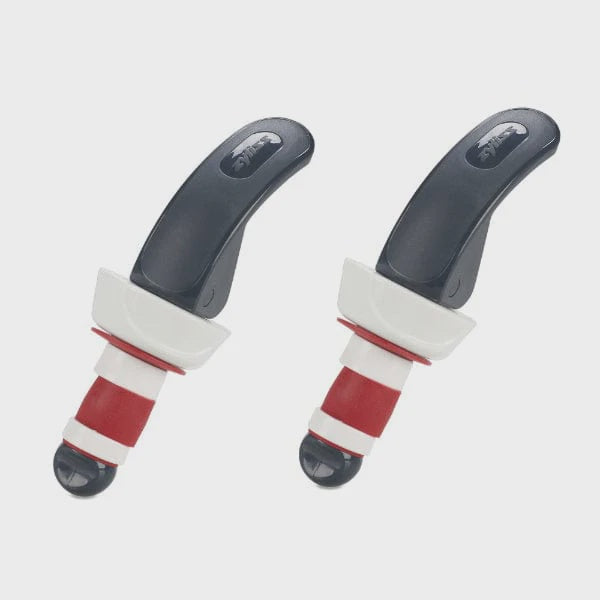 E990043U - Easy Seal Bottle Stoppers Red and Gray (Set of 2)